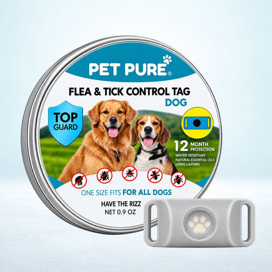 Pet Pure Flea & Tick Protection Tag for Dogs | Natural 12-Month Protection