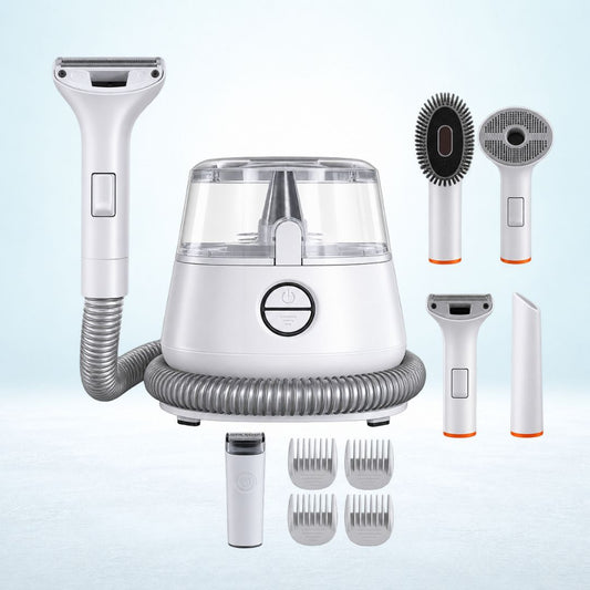 Pet Grooming Vacuum Kit Cat Dog Groomer Clipper Brush Suction Tools Set
