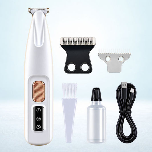 Dogs Cats Paw Hair Trimmer Grooming tool LED Light USB Rechargeable