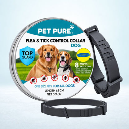 Pet Pure Flea & Tick Collar for Dogs | Natural 8-Month Protection