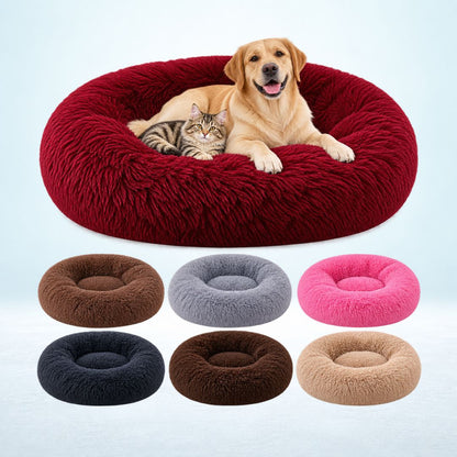 Comfy Calming Donut Extra Large Dog Cat Beds Warm Bed Pet Round Plush Washable