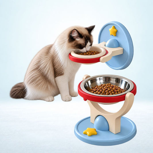 2-in-1 Wall Mounted & Elevated Cat Bowl