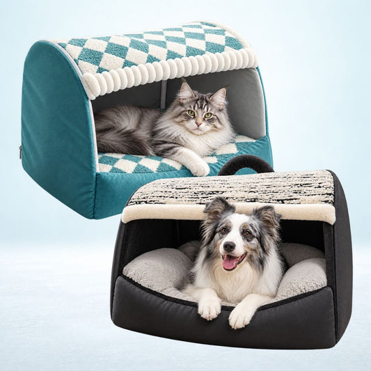 Cozy Pet House,Foldable Warm Kennel Dog/Cat Bed