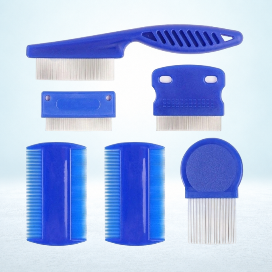 6 Pieces Pet Lice Combs Flea Comb for Cat Tear Stain Comb for Removal Dandruff