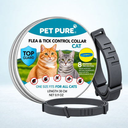 Pet Pure Flea & Tick Collar for Cats | Natural 8-Month Protection