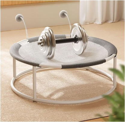 Cat Bed, All Seasons Universal Moisture-Proof Cat Hammock, Round Mesh Soft Breathable Mesh Fabric Pet Cat Trampoline(Mesh style Beige)