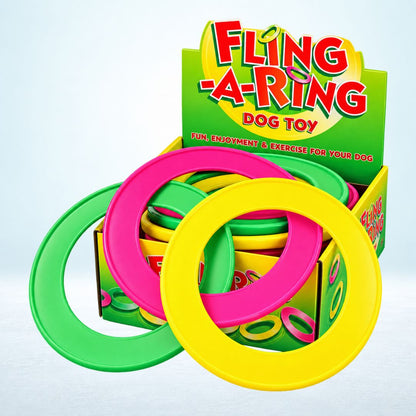 Dog Flying Disc Ring Fun Frisbee Throw Fetch Retrieve Catch Toy Beach Garden