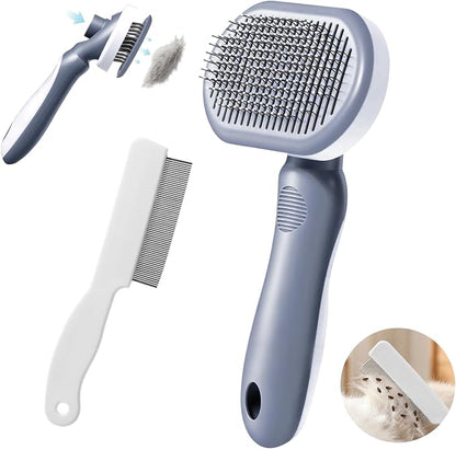 Oderra Cat and Dog Brush With Flea Comb