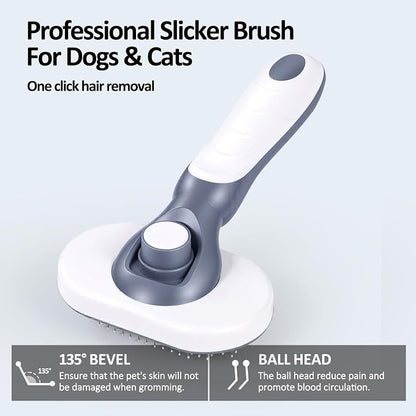 Oderra Cat and Dog Brush With Flea Comb