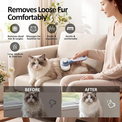 Oderra Cat and Dog Brush With Flea Comb