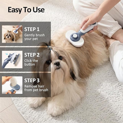 Oderra Cat and Dog Brush With Flea Comb