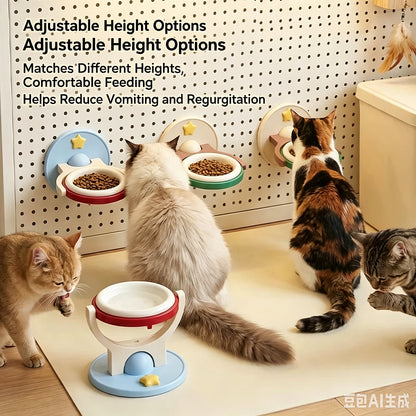 2-in-1 Wall Mounted & Elevated Cat Bowl