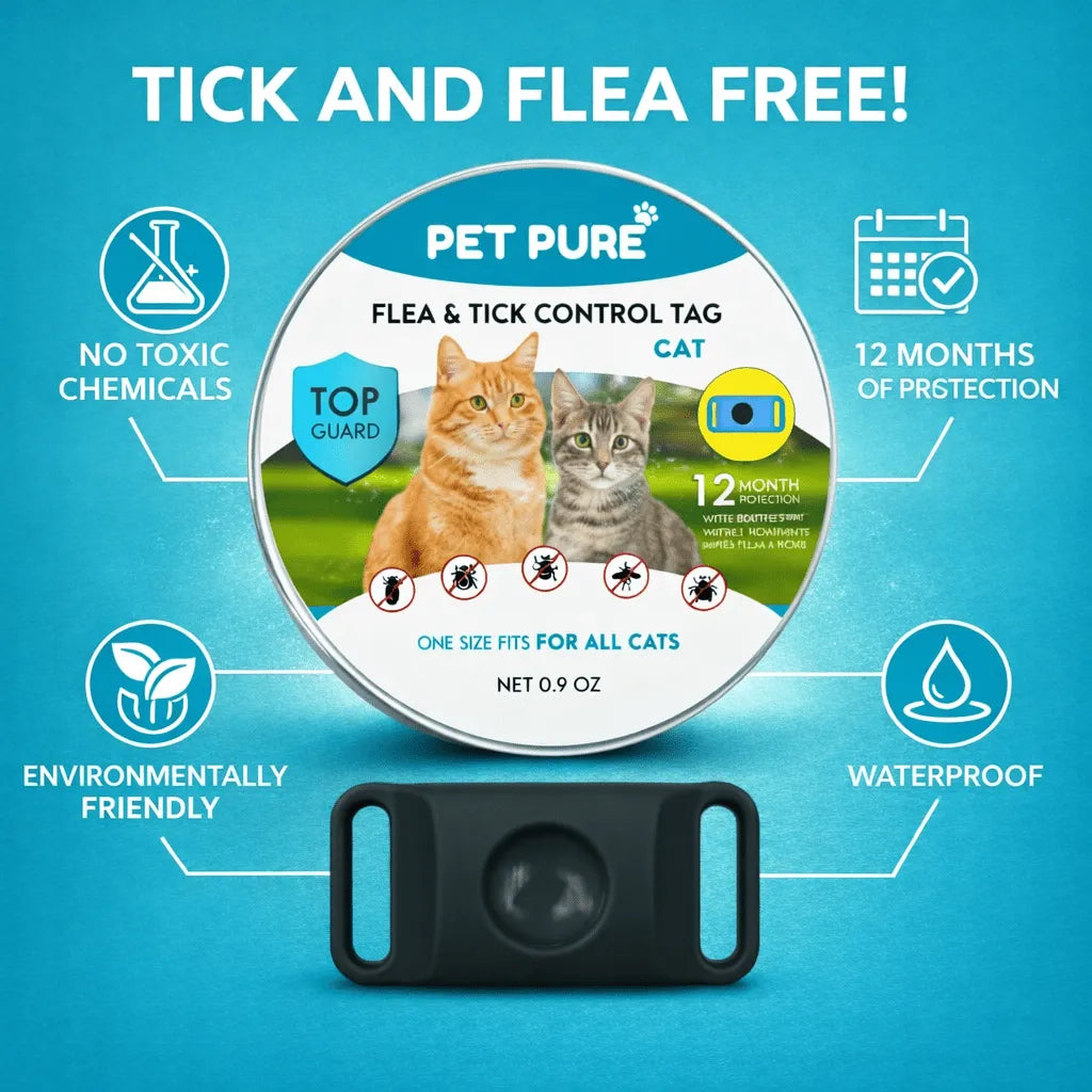Flea & Tick Control Tag for Cats - Get Petpure