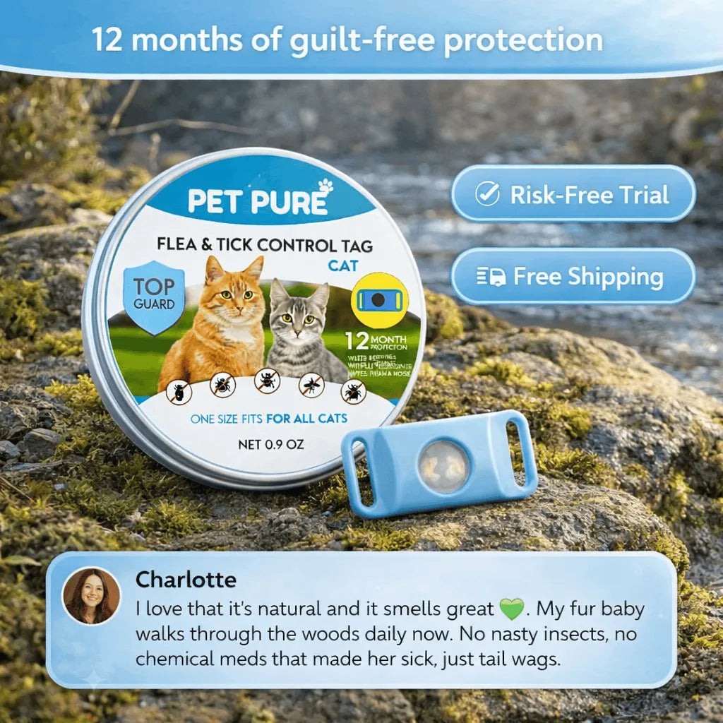 Flea & Tick Control Tag for Cats - Get Petpure