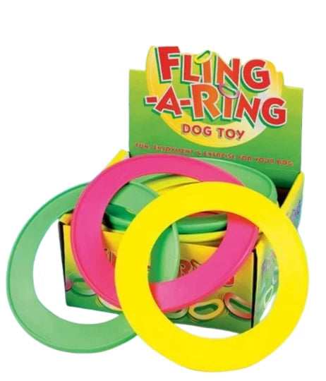 Dog Flying Disc Ring Fun Frisbee Throw Fetch Retrieve Catch Toy Beach Garden