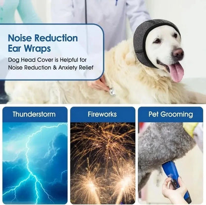 Calming Dog Ear Muffs Anti Anxiety Hood Cover Noise Reduction for Grooming Bath
