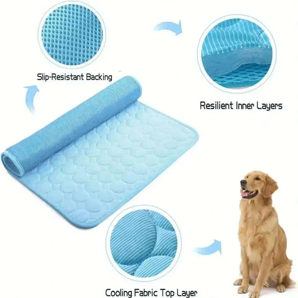 Self Cooling Mat Bed Pet Dog Cat Heat Relief Non-Toxic Summer Bed Pad