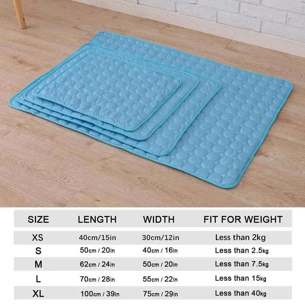 Self Cooling Mat Bed Pet Dog Cat Heat Relief Non-Toxic Summer Bed Pad