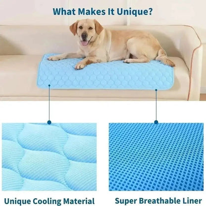 Self Cooling Mat Bed Pet Dog Cat Heat Relief Non-Toxic Summer Bed Pad