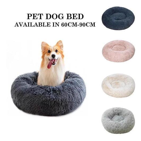 Comfy Calming Donut Extra Large Dog Cat Beds Warm Bed Pet Round Plush Washable