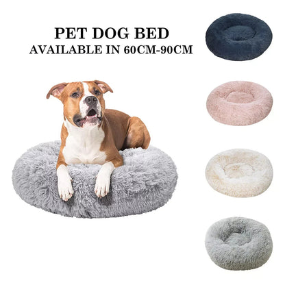 Comfy Calming Donut Extra Large Dog Cat Beds Warm Bed Pet Round Plush Washable