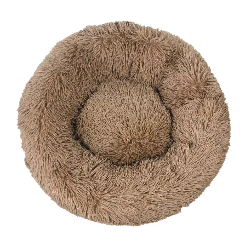 Comfy Calming Donut Extra Large Dog Cat Beds Warm Bed Pet Round Plush Washable