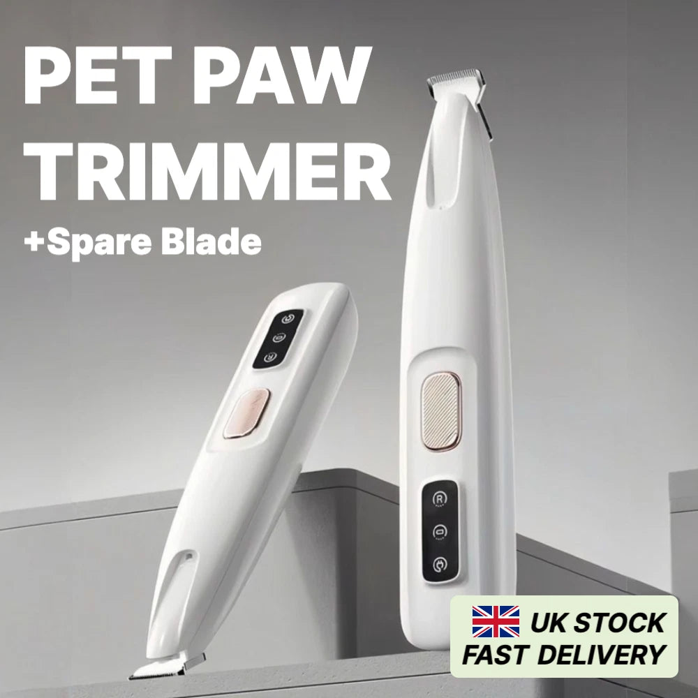 Dogs Cats Paw Hair Trimmer Grooming tool LED Light USB Rechargeable