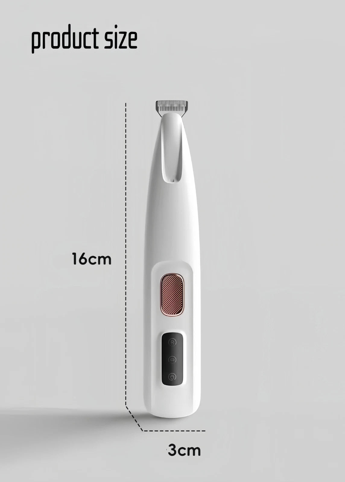 Dogs Cats Paw Hair Trimmer Grooming tool LED Light USB Rechargeable