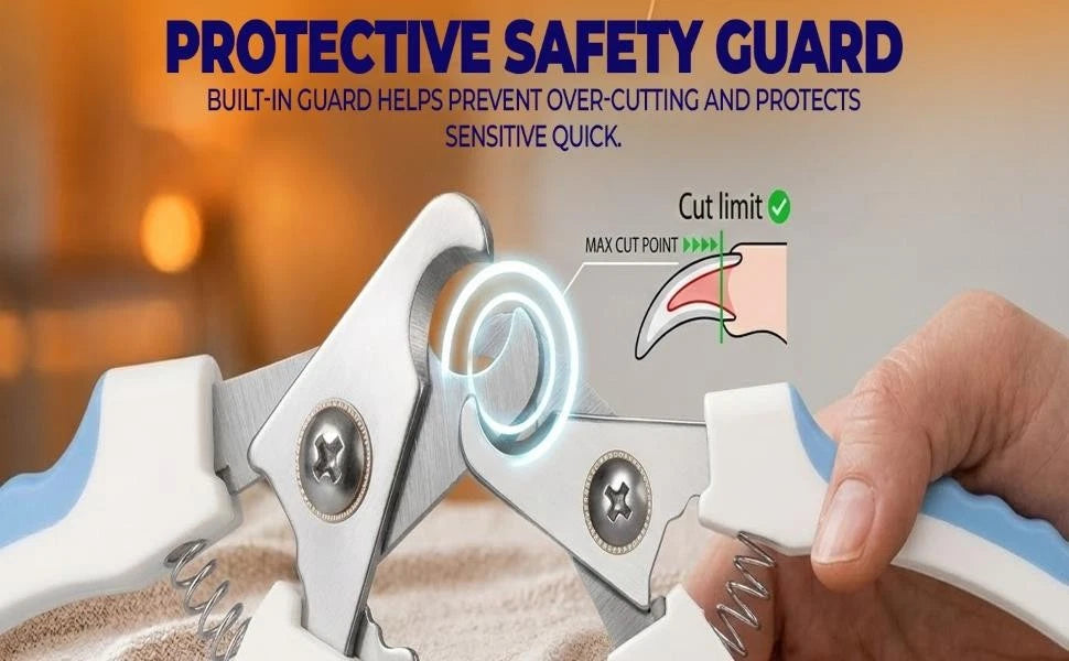 Pets Professional Nail Clippers with Safety Guard and Free Nail File