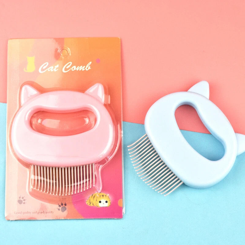 Dog Cat Pet Massage Hair Removal Comb Grooming Half-curved Handle Brush To  Clean