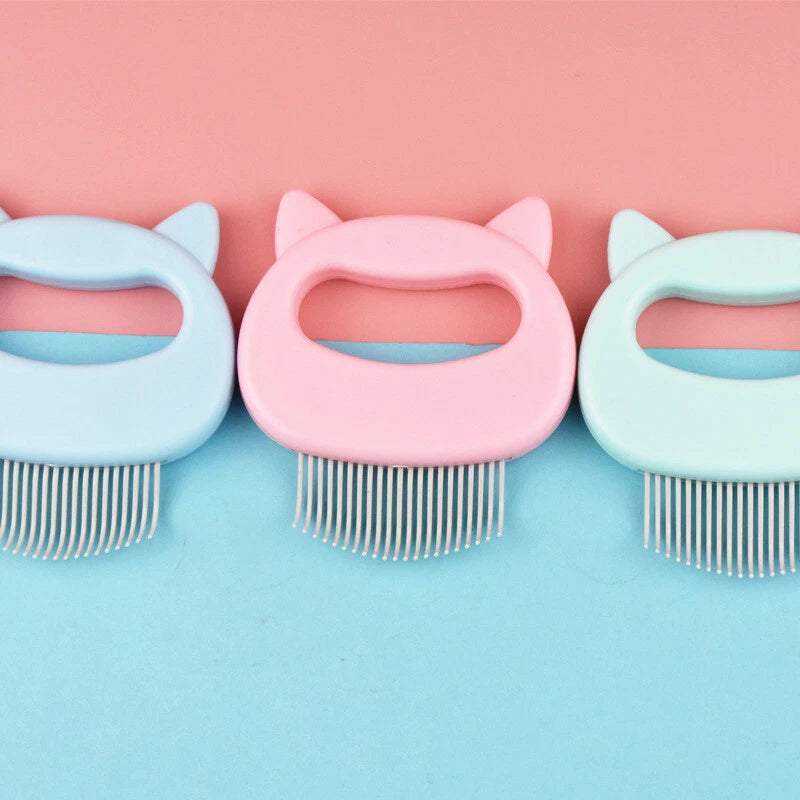 Dog Cat Pet Massage Hair Removal Comb Grooming Half-curved Handle Brush To  Clean