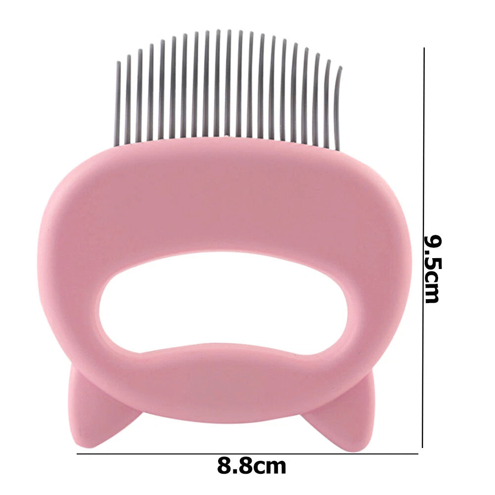 Dog Cat Pet Massage Hair Removal Comb Grooming Half-curved Handle Brush To  Clean