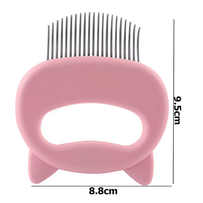 Dog Cat Pet Massage Hair Removal Comb Grooming Half-curved Handle Brush To  Clean
