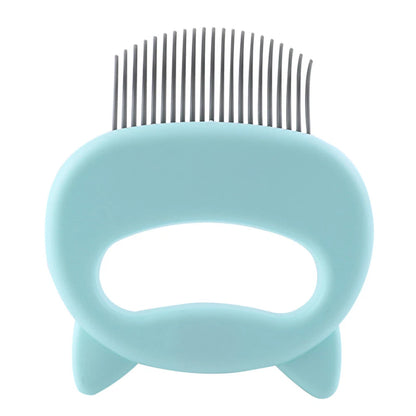 Dog Cat Pet Massage Hair Removal Comb Grooming Half-curved Handle Brush To  Clean
