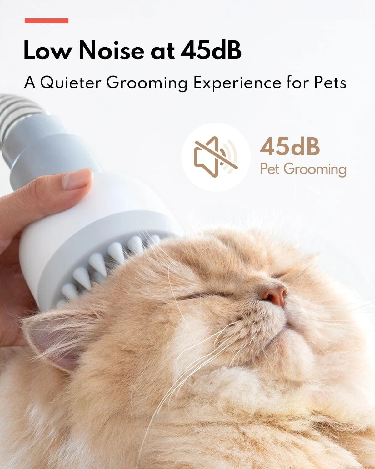 HomeRunPet Ultra Quiet Pet Vacuum HC15 6 Tool Grooming Kit Anti Shedding White