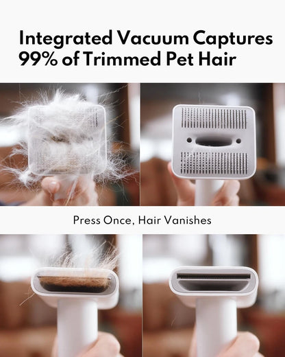 HomeRunPet Ultra Quiet Pet Vacuum HC15 6 Tool Grooming Kit Anti Shedding White