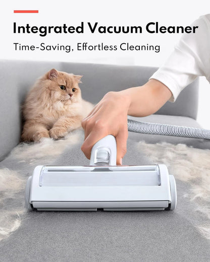 HomeRunPet Ultra Quiet Pet Vacuum HC15 6 Tool Grooming Kit Anti Shedding White