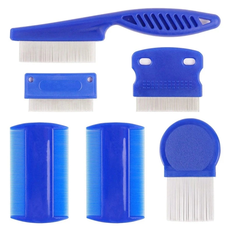 6 Pieces Pet Lice Combs Flea Comb for Cat Tear Stain Comb for Removal Dandruff