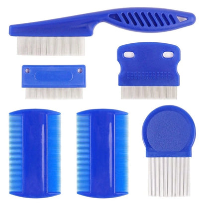 6 Pieces Pet Lice Combs Flea Comb for Cat Tear Stain Comb for Removal Dandruff