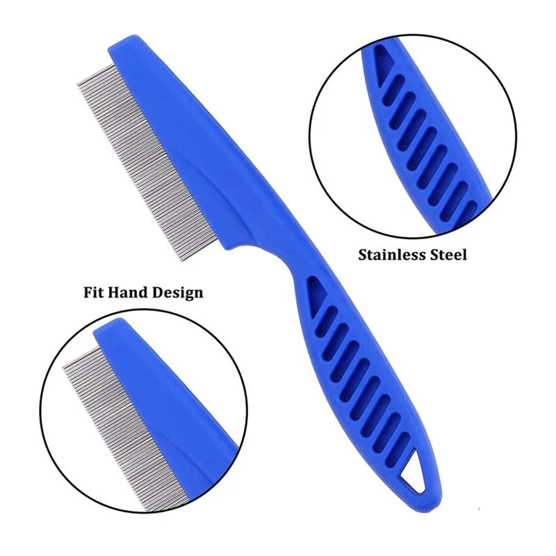 6 Pieces Pet Lice Combs Flea Comb for Cat Tear Stain Comb for Removal Dandruff