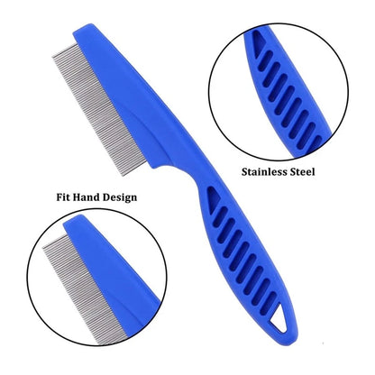 6 Pieces Pet Lice Combs Flea Comb for Cat Tear Stain Comb for Removal Dandruff