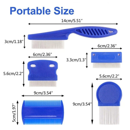 6 Pieces Pet Lice Combs Flea Comb for Cat Tear Stain Comb for Removal Dandruff
